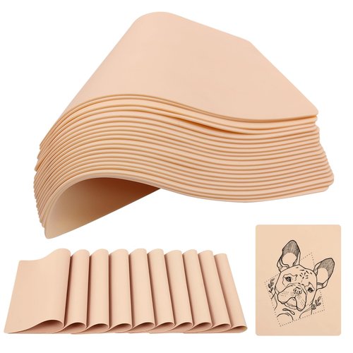 Blank Tattoo Practice Skin - Jconly 30Pcs Double Sides Fake Skin Tattoo Skin for Practicing, 8×6 in Soft Practice Skin for Beginners and Experienced Tattoo Artists…