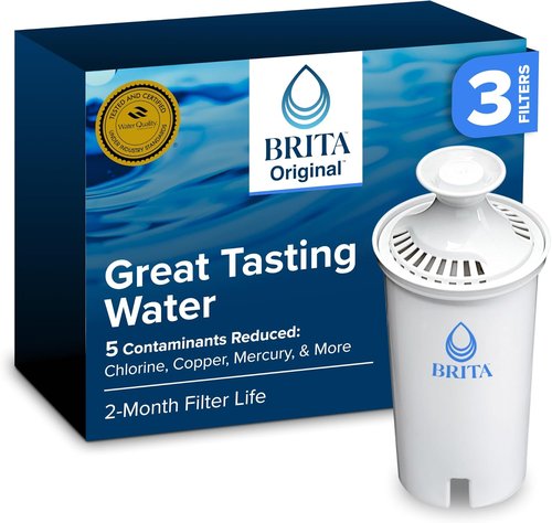 Brita Standard Water Filter - BPA-Free Pitcher Filters | Reduces Copper, Cadmium & Mercury - 3 Pack