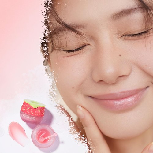 Look At Me Strawberry Honey Moisturizing Lip Balm, Natural Ingredients, Semi-Glossy, Natural Pink, Korean Skin Care, Long-Lasting Moisture, Gifts For Women (0.2 fl.oz.)