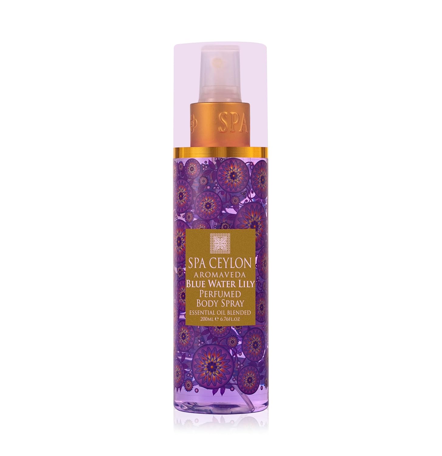 SPA CEYLON Blue Water Lily Body Spray - Ethereal Aquatic Fruity Floral Mist for Women | 200 ml