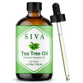 Siva Tea Tree Essential Oil - 100% Natural 4 Fl Oz for Aromatherapy, Skin Care & Hair Care | Dropper Included