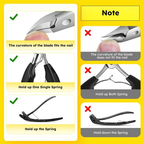 Nail Clippers for Seniors, Heavy Duty Ingrown Toenail Clippers with Long Handle，Angled Head Large Toe Nail Clippers and Slanted Nail Cutter for Thick Nail for Men Women Pregnant Elderly 6Pcs