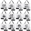 Paterr 24 Pcs Christmas Nurse Appreciation Gifts Bulk, Thank You Cna Canvas Tote Bags Makeup Cosmetic Bag with Handles(Classic)