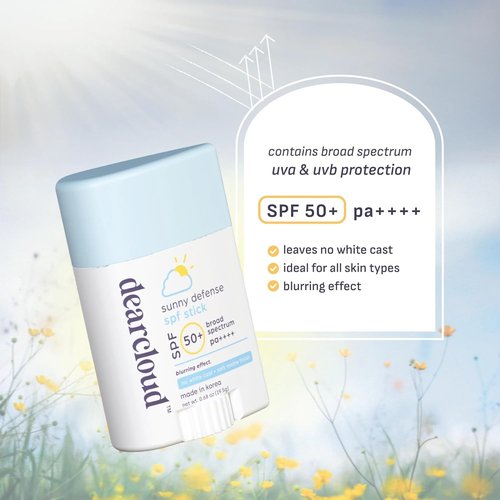 Dearcloud Sunny Defense Sunscreen Stick SPF 50+ PA++++ | Travel-Friendly Korean Sunscreen (0.68 oz)