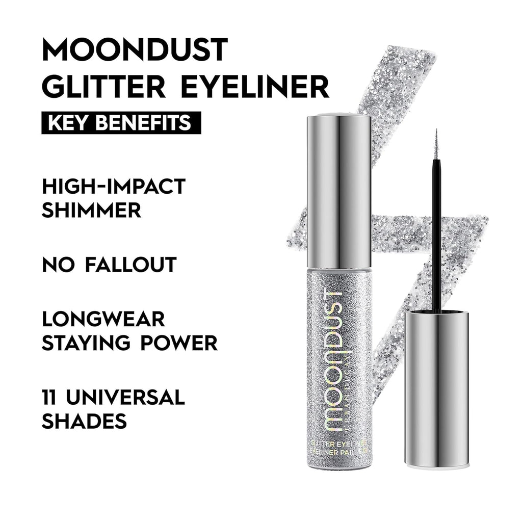 Urban Decay Moondust Liquid Glitter Eyeliner - Longwear Sparkle Liner & Eyeshadow Topper | Quick-Drying, Vegan Formula