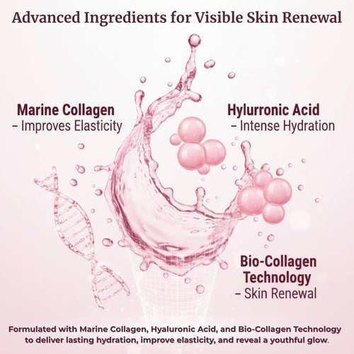 Liftouch Korean Overnight Collagen Face Mask (4 PACKS) - Hydrating Deep Collagen Mask for Women - Anti-Aging Bio-Collagen Real Deep Mask - Glass Skin Facial Treatment