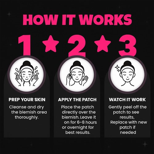 Andlane 280Pcs Star Pimple Patches for Face - Pimple Patches Cute Stars - Hydrocolloid, Salicylic Acid, Tea Tree Oil, Centella - Black Color, 3 Sizes Zit Stickers