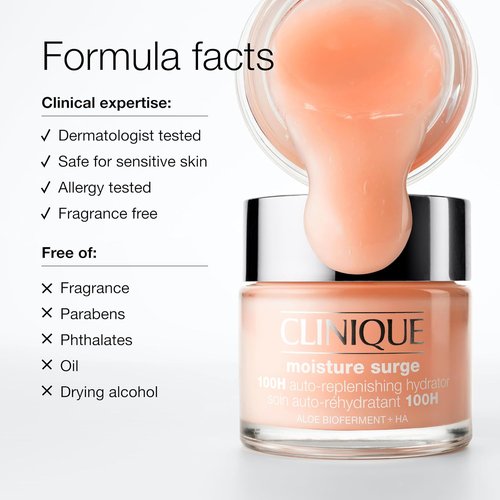Clinique Moisture Surge 100H Hydrator - Oil-Free Face Moisturizer with Hyaluronic Acid & Vitamins | For All Skin Types