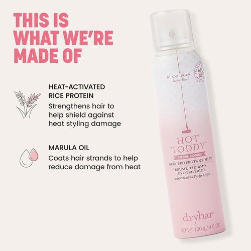 Drybar Hot Toddy Heat Protection Spray - Lightweight Formula for Hair Protection from Styling Tools