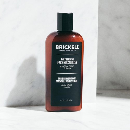 Brickell Men's Activated Charcoal Facial Cleanser & Moisturizer - Daily Advanced Face Care Routine