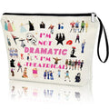 APAKUTA Theater Gifts Makeup Bag Theatre Bag I'm Not Dramatic I'm Theatrical Musical Theatre Gift Wicked West End Gifts for Theater Lovers Zipper Pouch