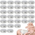 30Pack Aluminum Tin Jars, 2 Oz Tins with Lids Cosmetic Jars, 60ml Screw Top Tin Aluminum Tin Cans Screw Top Metal Tins Small Travel Containers for Creams Lip Balm Containers(2 Oz/60ml)