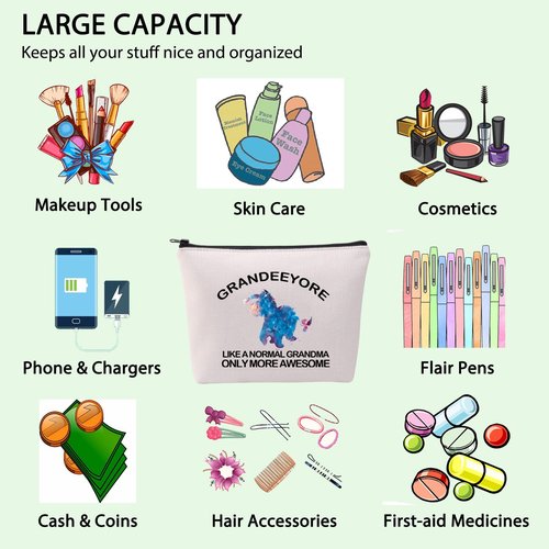FOTAP Cartoon Character Lover Gift Eey*re Lover Makeup Bag Cartoon Merchandise Zipper Pouch (Grand Eey*re)