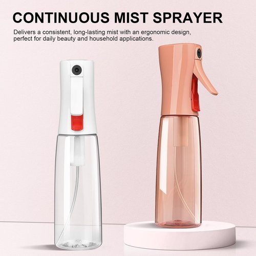 Continuous Spray Bottle for Hair by [Brand Name] - Fine Mist Water Mister | Eco-Friendly 6.1 OZ Misting Sprayer - Perfect for Styling, Cleaning & More - 2 Pack