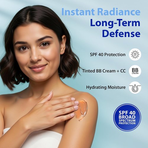 Dr. Denese Broad Spectrum SPF 40 Defense Day Cream - Tinted Moisturizer & Daily Sunscreen | Hydrating BB Cream for Smooth, Radiant Skin - 2 oz