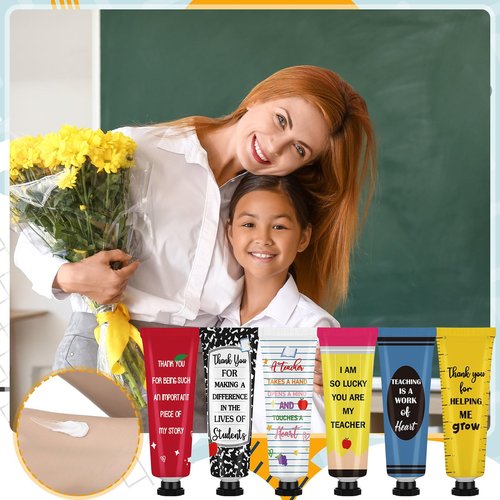 Loopeer 24 Pcs Teacher Appreciation Gifts Bulk Hand Cream Hand Lotion Inspirational Dry Cracked Hands Travel Size Moisturizing Gifts for 2026 Teacher Appreciation Week Graduation