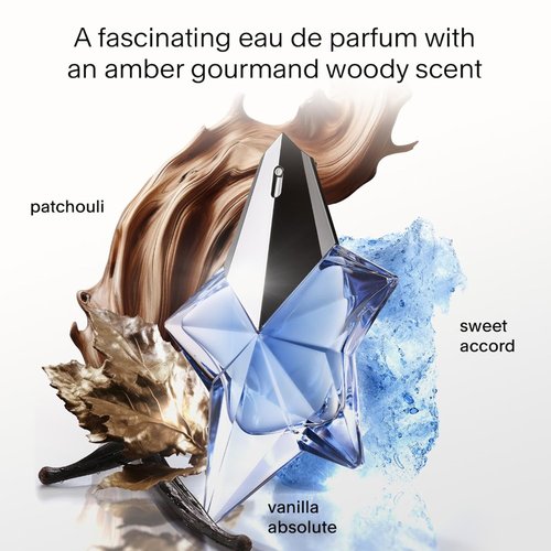 Mugler Angel - Eau de Parfum for Women - Ambery & Woody Scent with Bergamot, Praline & Patchouli