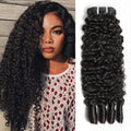 Burmese Curly Bundles Human Hair 14 Inch 3C4A Water Wave Bundles Quick Weave with Spiral Curly End 100% Unprocessed Kinky Curly Human Bundles in Hair Extensions Natural Black
