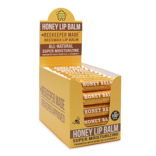 Beekeeper Made Beeswax Lip Balm - Honey Flavor, 40 Count | Perfect for Men, Women & Children Gifts