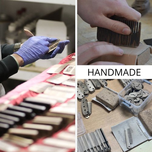 Beard Comb Gifts for Him Wooden Comb for Men Folding Pocket for Moustache Hair Walnut Combs Husband with the Engraving (Dangerous Man)