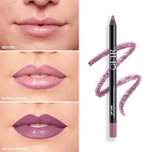 OFIR Longwear Demi-Matte Lip Pencil - Smudge-Proof, Hydrating & Easy Glide | Muted Purple | 0.042 OZ