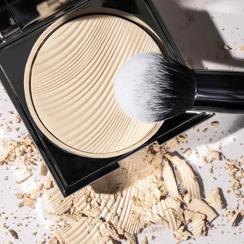 Lune+Aster Superstar Translucent Pressed Powder | Universal Talc-Free Translucent Pressed Powder, Mirrored Compact