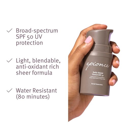 Epionce Daily Shield Tinted SPF 50 Sunscreen - Water Resistant Broad Spectrum UV Protection for All Skin Types