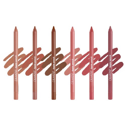 ColourPop Lined and Defined Lippie Lip Pencil Kit - High-Pigment, Long-Lasting Matte Lip Liners - Nude Pink & Brown Shades (6 Count)