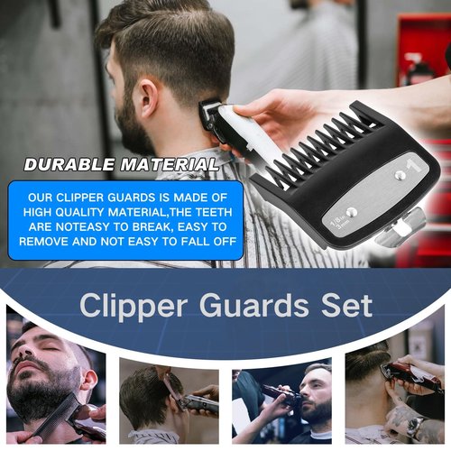 2 Pack Replacement for Wahl Clipper Guards Set Compatible with wahl 1/2 clipper guards,Metal Guide Comb Attachment 1/16" (1.5 mm), for Barbers and Stylists,Black ﻿