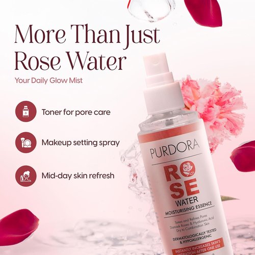 **Regine Switzerland Rosewater Facial Mist - Refreshing Toner for Glowing Skin | Organic & Alcohol-Free, 4.05 Fl Oz**