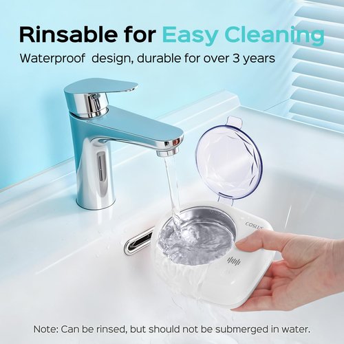 COSLUS C50 Sonic Retainer Cleaner Machine: Cordless Professional Dental Cleaning Pod for Retainer, Aligner, Night Guard Deep Cleaning - Rechargeable Mini Travel Design, Quiet for Home Use with Timer