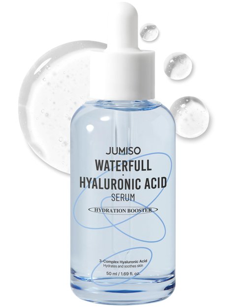 Jumiso Waterfull Hyaluronic Acid Serum 1.69 fl.oz / 50ml | Face Moisturizer, Facial Hydrating Serum for All Skin Types, Moisture Booster for Dry Skin | Vegan, Fragrance-Free