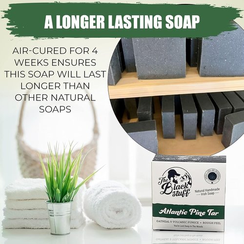 Skiennix Pine Tar Soap - Handmade Organic Bar Soap for Men | Moisturizing & Cleansing 4 oz