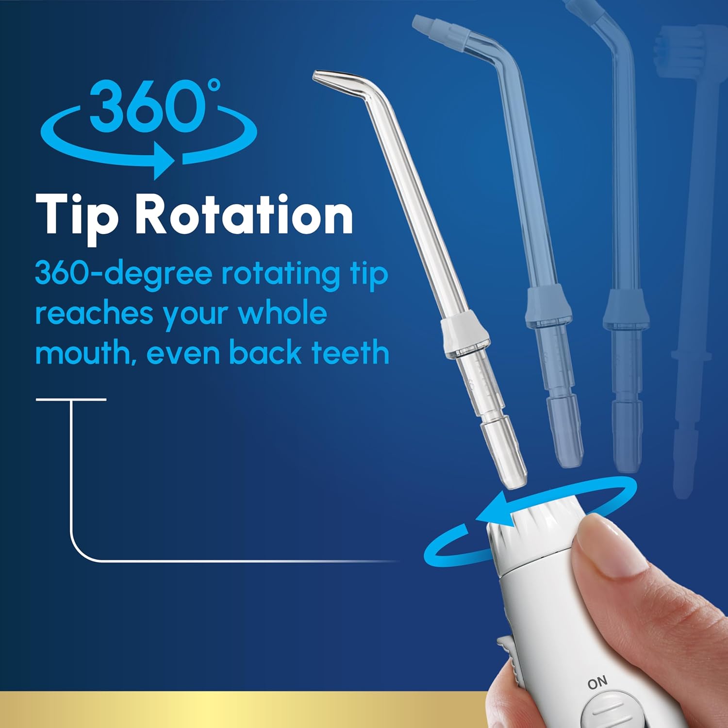 Waterpik Aquarius Water Flosser - Electric Dental Care Device with 10 Settings & 7 Tips - ADA Accepted, White WP-660