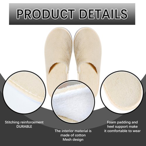 SENJUNSAFE 8 Pairs Guest Slippers Disposable For Guests Washable Reusable Which Can Be Used As Women Men House Indoor Bathroom Bedroom Hotel (US Men Size 10Women 11)