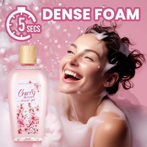 Green Canyon Spa Birthday Gifts for Women 11 Pcs Cherry Blossom Spa Gift Baskets Birthday Gift for Mom Her Friend Sister Wife Mothers Day Gifts for Her Bath and Body Gift Sets Presents for Her