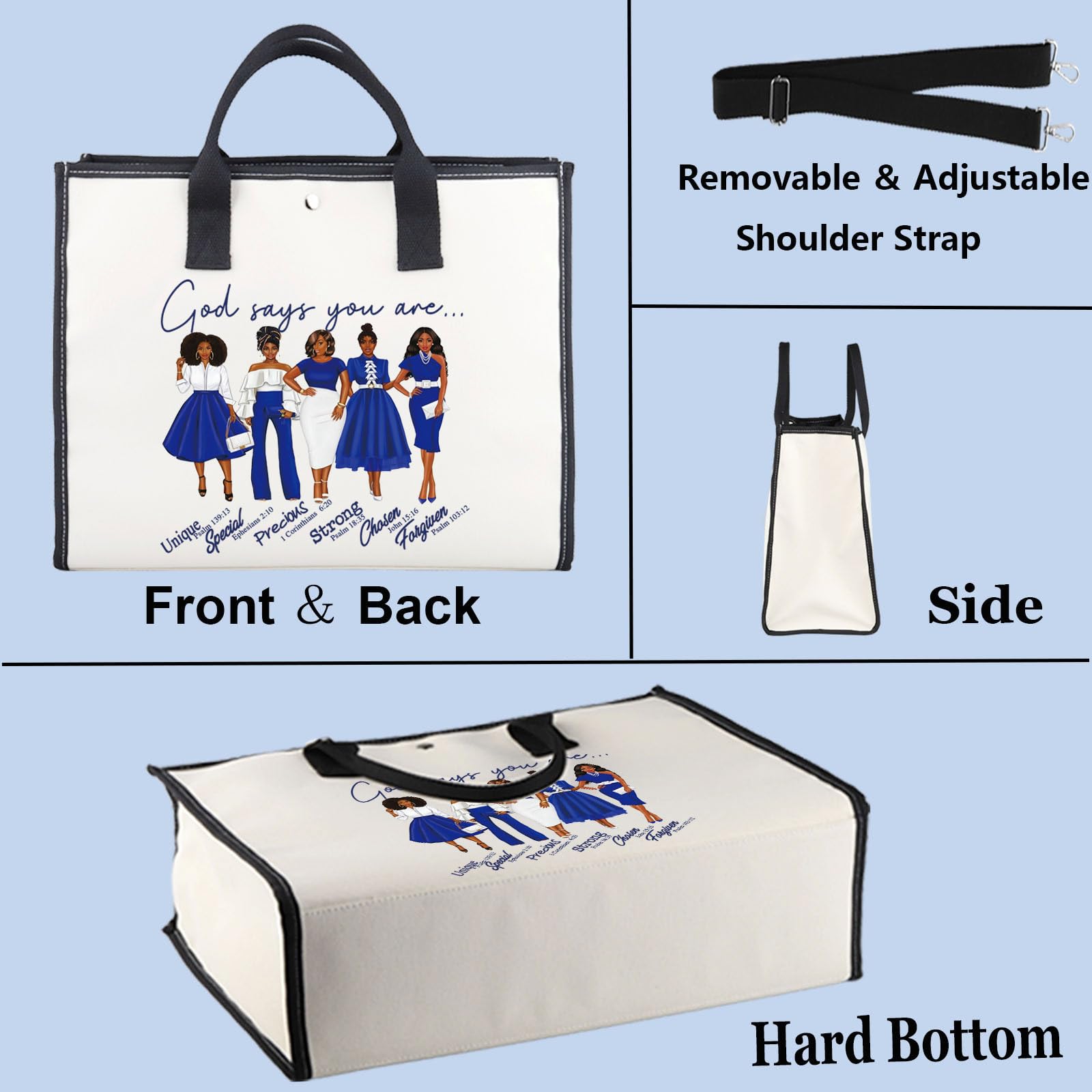 WZMPA Sorority Zeta Cosmetic Makeup Bag Finer Women Gift God Says You Are Sorority Makeup Zipper Pouch Bag Zeta Paraphernalia (God Says Zeta-TB)