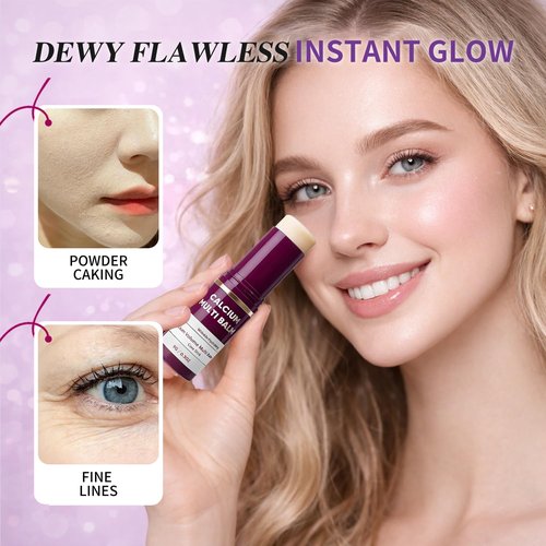 LMMPPQQ 2Pack Calcium Volume Multi Balm for Wrinkles,Korean Collagen Firming & Hydrating Calcium Multi Balm Stick with Vitamin D & Shea Butter,Supports Skin Barrier for Eyes,Face & Neck