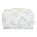 Quilted Makeup Bag Floral Cotton Make up Bag Puffy Coquette Makeup pouch Aesthetic Cute Travel Toiletry Bag for Women Girls