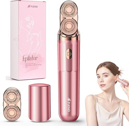 Epilator,2 in 1Epilator for Women Rechargeable,Womens Electric Shaver with LED Light,Hair Removal for Women Legs/Face/Bikini/Arms,Smooth Epilator Trimmer Travel Kit Set,Hair Removal Area Upgrade
