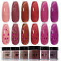 AZUREBEAUTY Dip Powder Set - 6 Pcs Blush Pink Jelly for Salon-Quality French Nail Art at Home