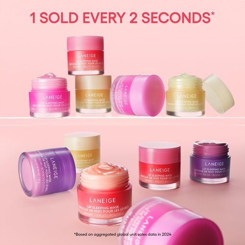 LANEIGE Lip Sleeping Mask, Berry: Nourishing Overnight Lip Treatment with Vitamin C, Shea & Murumuru Butter for Hydrating Dry, Flaky Lips