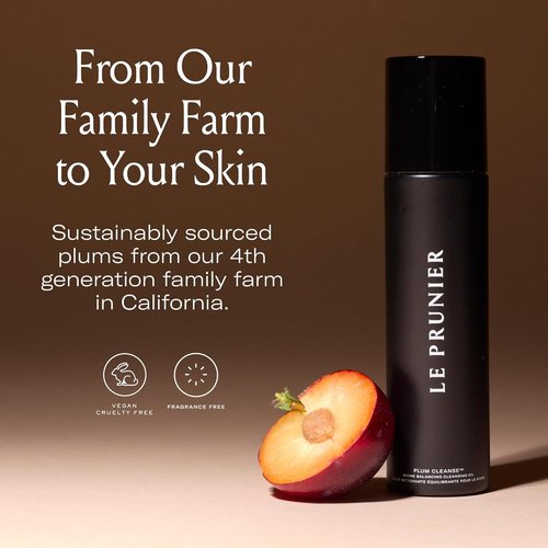 Le Prunier Plum Cleanse™ Cleansing Oil - Biome Balancing Oil-to-Lather Face Cleanser | 3.4 fl oz