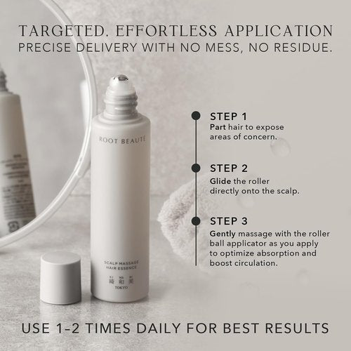 Kiwabi Root Beauté Hair Growth Serum - Lightweight Formula for Thicker, Stronger Hair - Fragrance-Free (2.1 fl oz)
