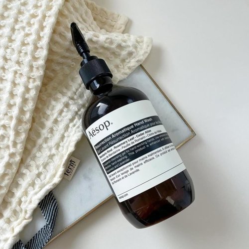 Aesop Resurrection Aromatique Hand Wash & Refill | Non-Drying Gentle Gel Hand Wash with Orange, Rosemary and Lavender Oils | 16.9oz / 500mL (Pack of 2)