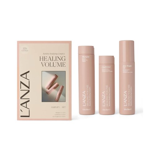 L'ANZA Healing Volume Hair Gel & Shampoo Set - Thickening, Color Safe, Anti-Frizz | Boosts Body & Fullness