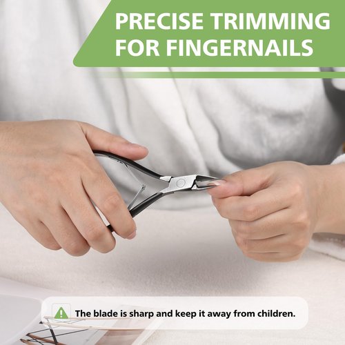 BALUCA Toenail Clippers Straight Blade for Thick Toenails and Ingrown Nails, Professional Stainless Steel Fingernail Toenail Clippers Trimmers for Seniors, Men and Adult - Black