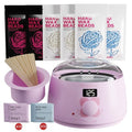 Rosepil Digital Wax Warmer - Beginner-Friendly Waxing Kit with Smart Temp Control, 6 Packs (3 Colors) Wax Beads for Targeted Hair Removal - Ideal for Body, Bikini, face, Home Salon Use