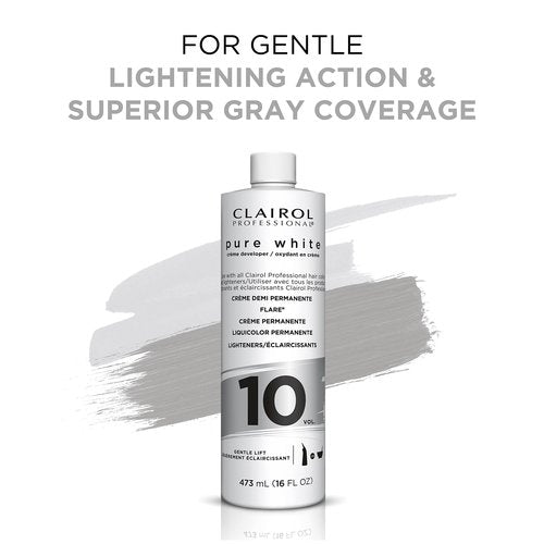 Clairol Professional Pure White 10 volume Crème Developer, 16 oz