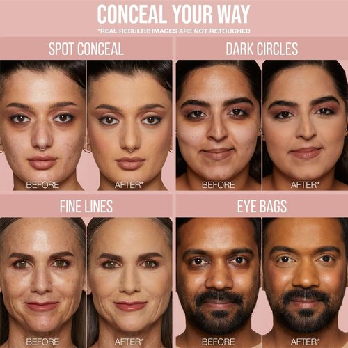 HUDA BEAUTY #FauxFilter Concealer - Luminous Matte Buildable Coverage in Nougat 2.5 Golden